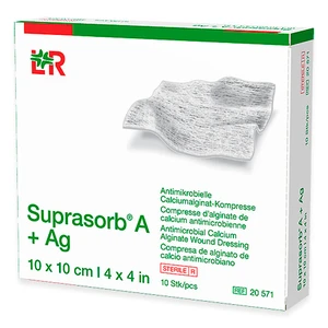 Curativo Suprasorb A + Ag Pro - 10 x 20 cm - Lohmann & Rauscher
