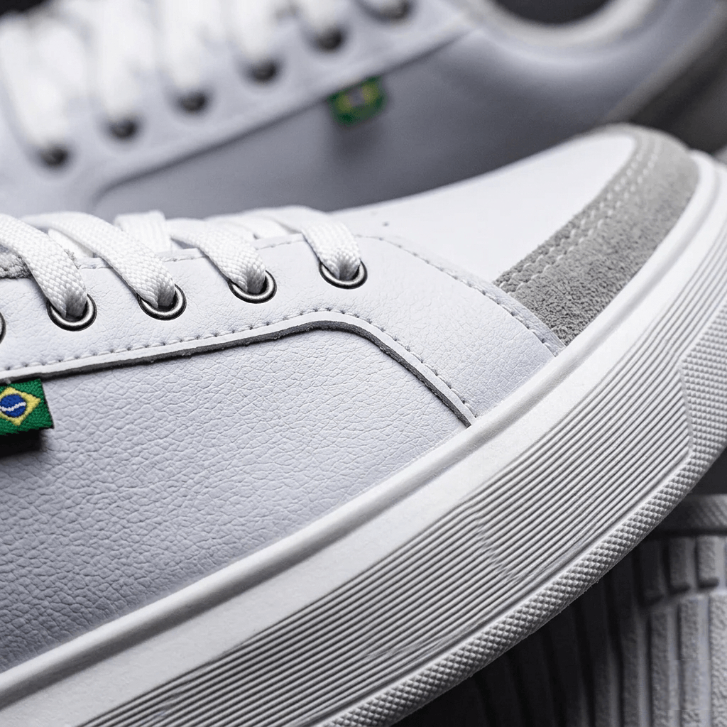 detalhe tenis masculino material resistente e duravel alta qualidade