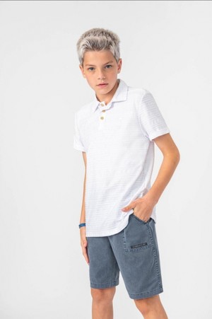 5115 BERMUDA  SARJA ESTONADA AZUL DEMIN RICCO