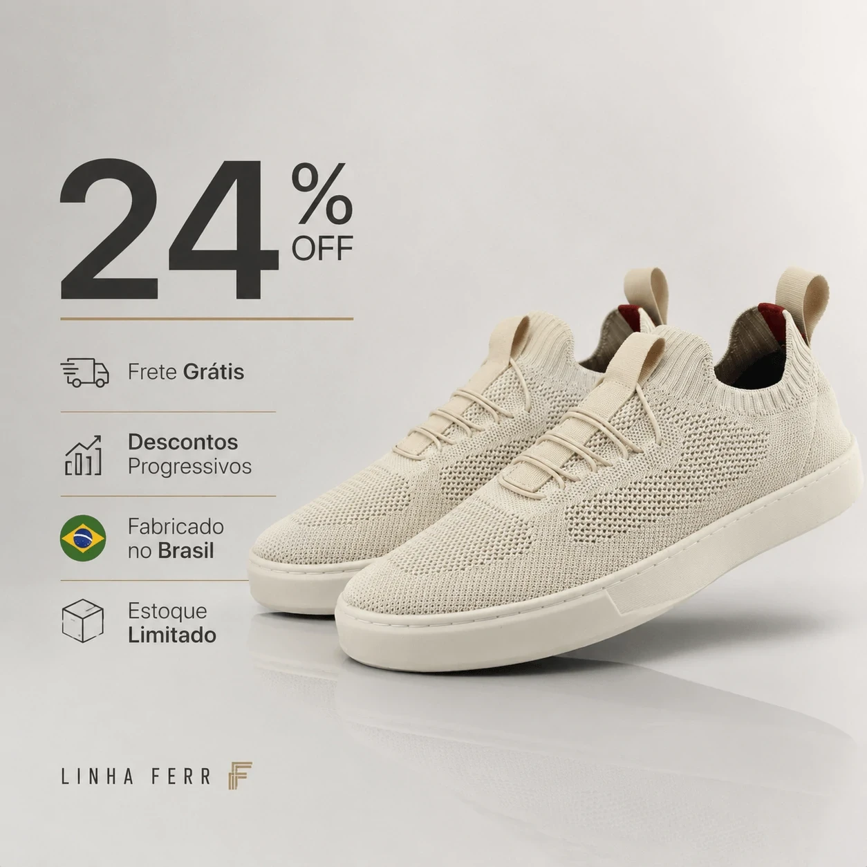 Oferta do t&ecirc;nis casual masculino Shore Knit Ferr com frete gr&aacute;tis e desconto especial
