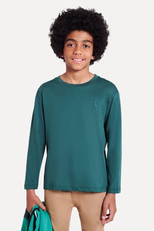 0073068 CAMISETA MINI TP KIEV MANGA LONGA VERDE ESCURO RESERVA