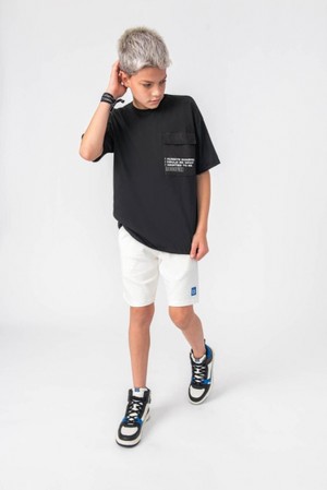 T-SHIRT BOLSO MICROFIBRA COM ESTAMPA RICCO PRETO - 5154F