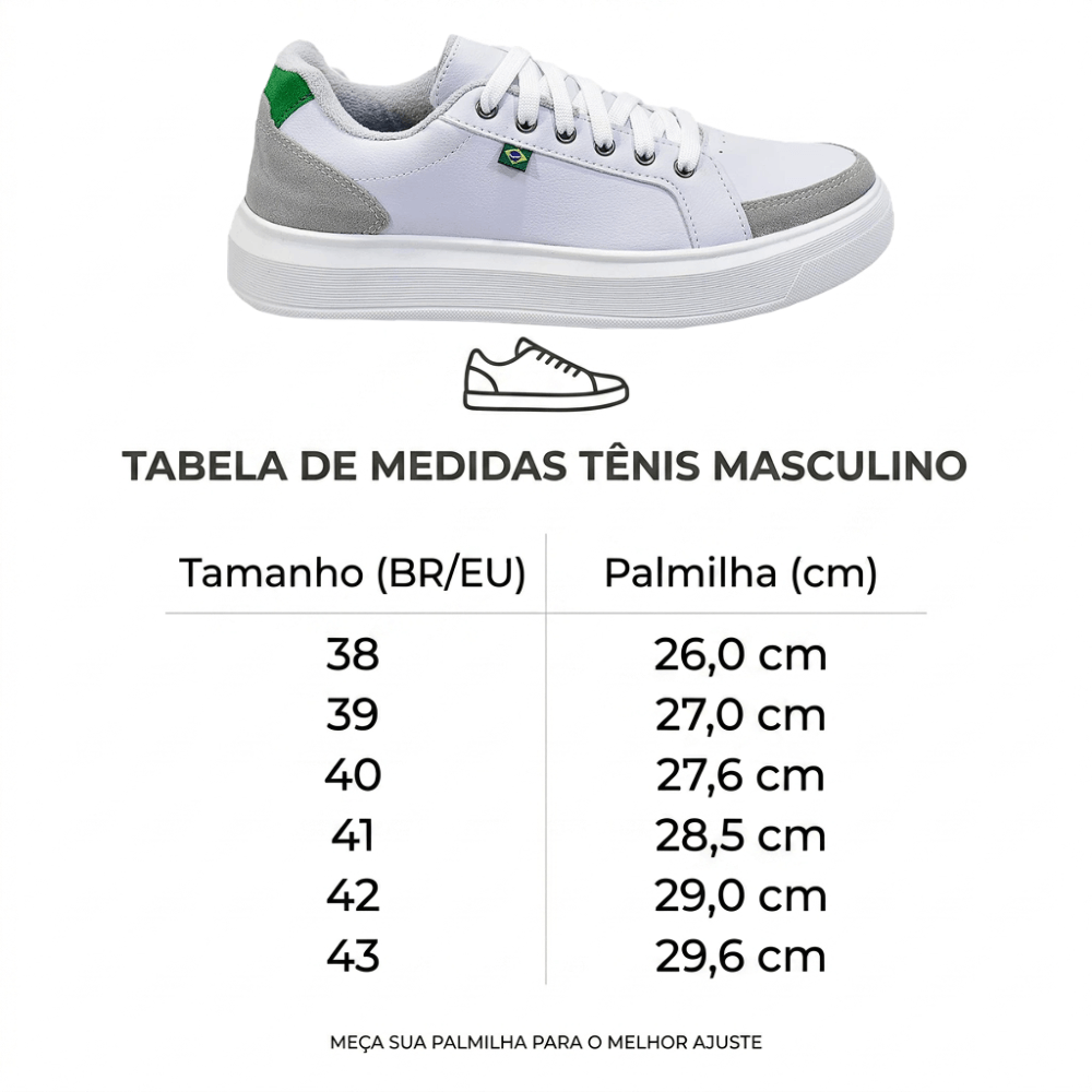 tabela de tamanhos tenis masculino como escolher numero correto