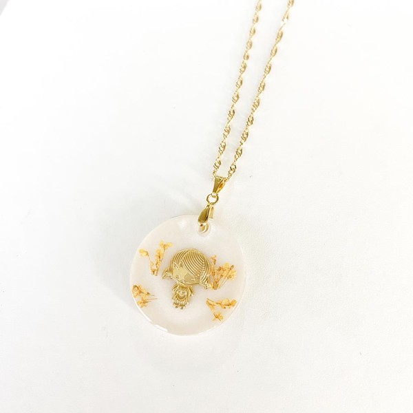 Colar Mãe de Menina Laranja - Peça Única