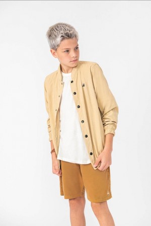 5113 BERMUDA DE SARJA ESTONADA CARAMELO RICCO