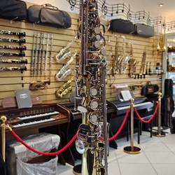 Sax Soprano Eagle SP 502 Sib - seminovo - laqueado com chaves niqueladas
