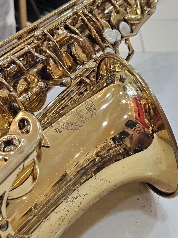 Sax Alto Hofma HSA400 Laqueado usado (Desgastes no banho)