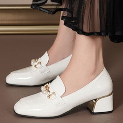 Sapato de Salto em Croco e Couro Macio | Dara