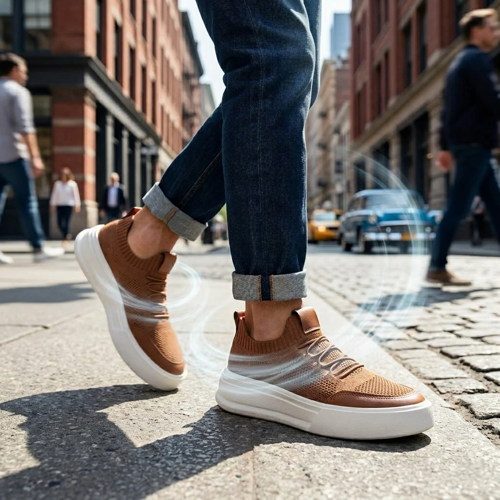 Palmilha em gel confort&aacute;vel t&ecirc;nis masculino Ferr absor&ccedil;&atilde;o de impacto