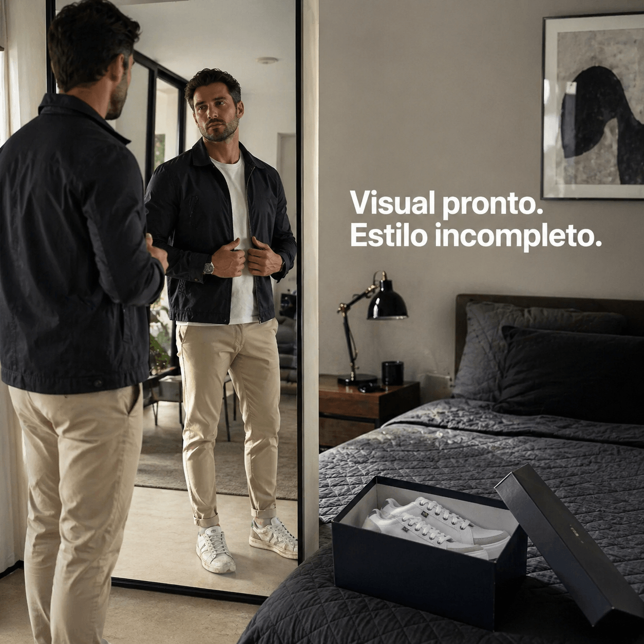 tenis casual masculino branco combinando com diferentes roupas estilo versatil