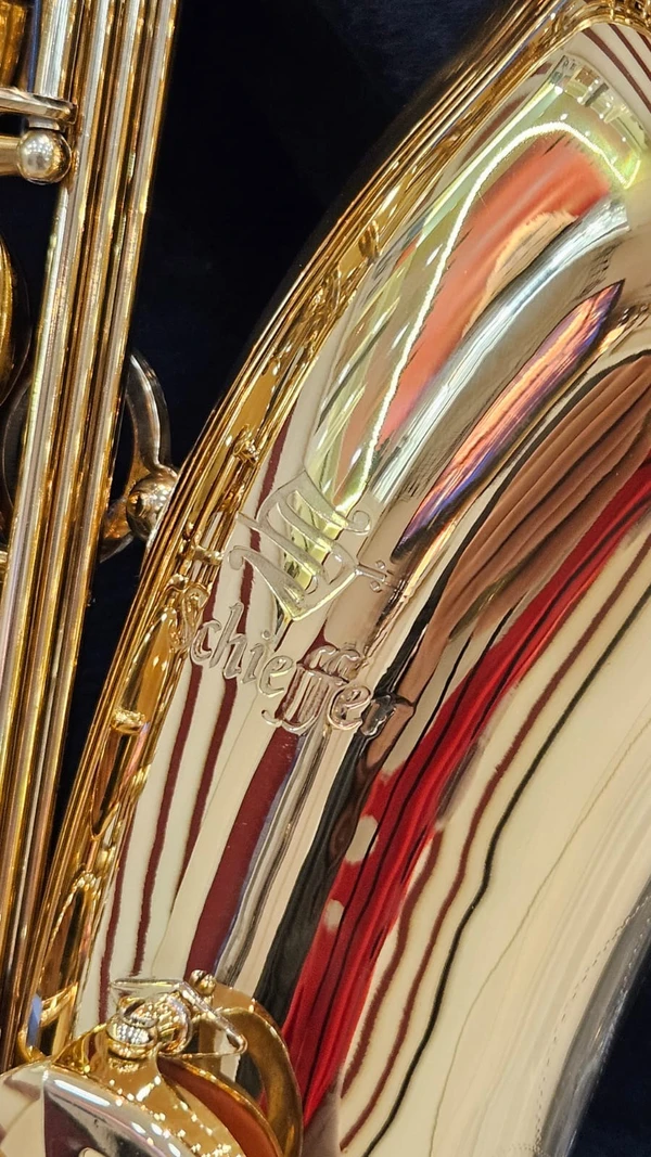 Sax Tenor Schieffer Novo Dourado Laqueado + NF e Garantia