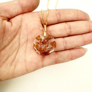 Colar Canela com Folhas de ouro