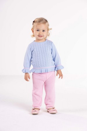 3609 BLUSA BABY TRICOT MARIA VALENTINA AZUL CLARO MINI LADY