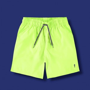BERMUDA EM NYLON AMARELO NEON ONDA MARINHA - 5233022