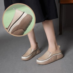 Sapato Mocassim Ortopédico Antiderrapante em Couro | Leila