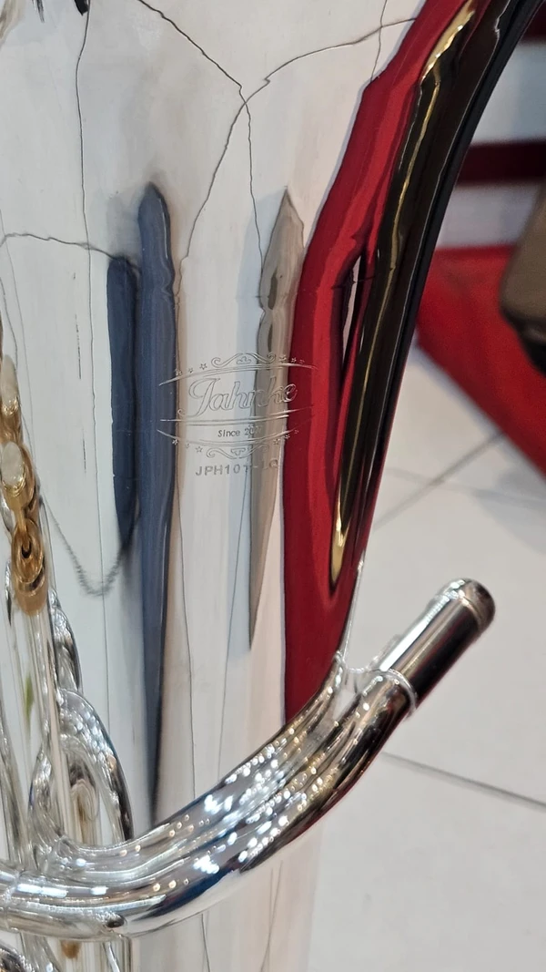 (Sob Encomenda) Eufônio Bombardino 4 Pistos Sib NOVO Prata com Ouro!