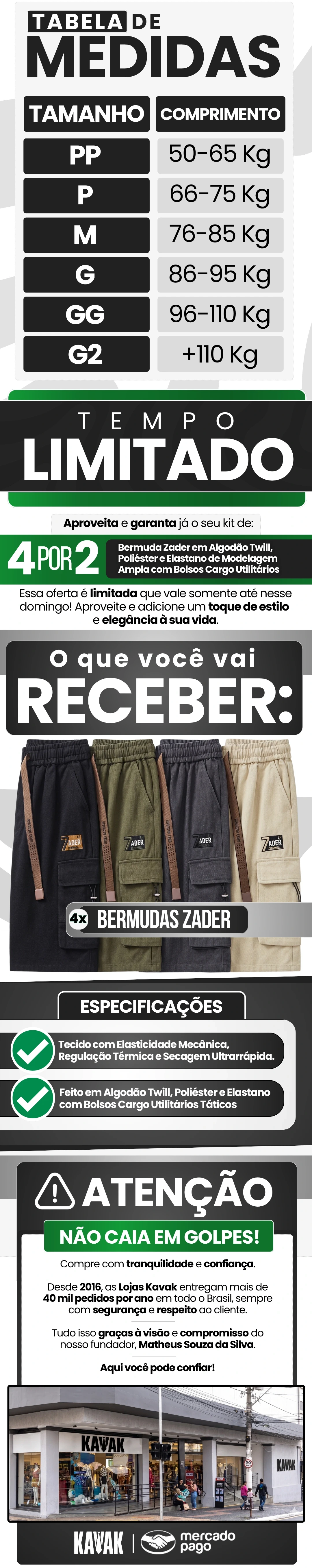 Bermuda Zader Detalhes T&eacute;cnicos