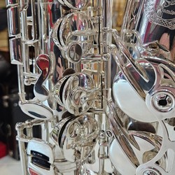 Sax Alto Profissional da Premier PAS-761 todo prata seminovo
